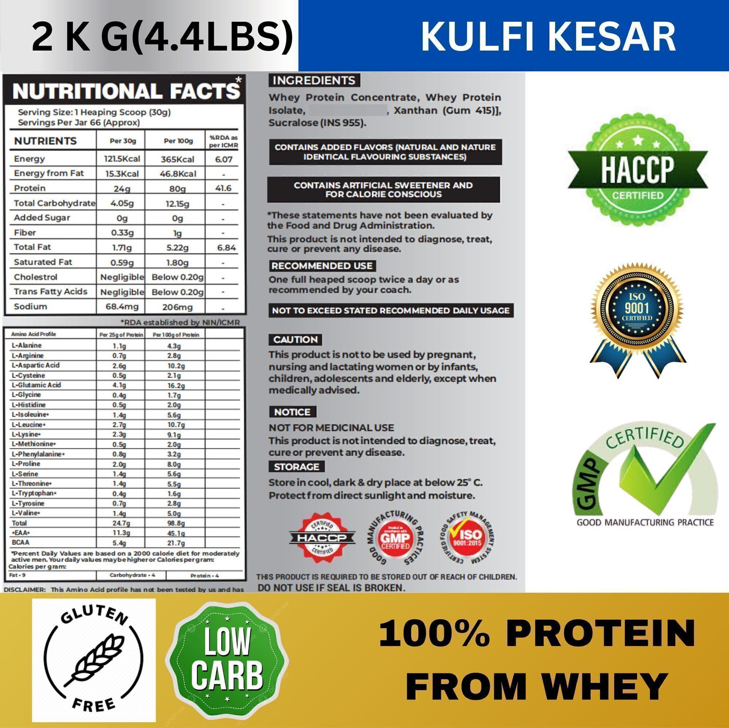 Image of PROTEINFARM TRUE WHEY Protein ,Blend of whey Concentrate,Whey Isolate Whey Protein