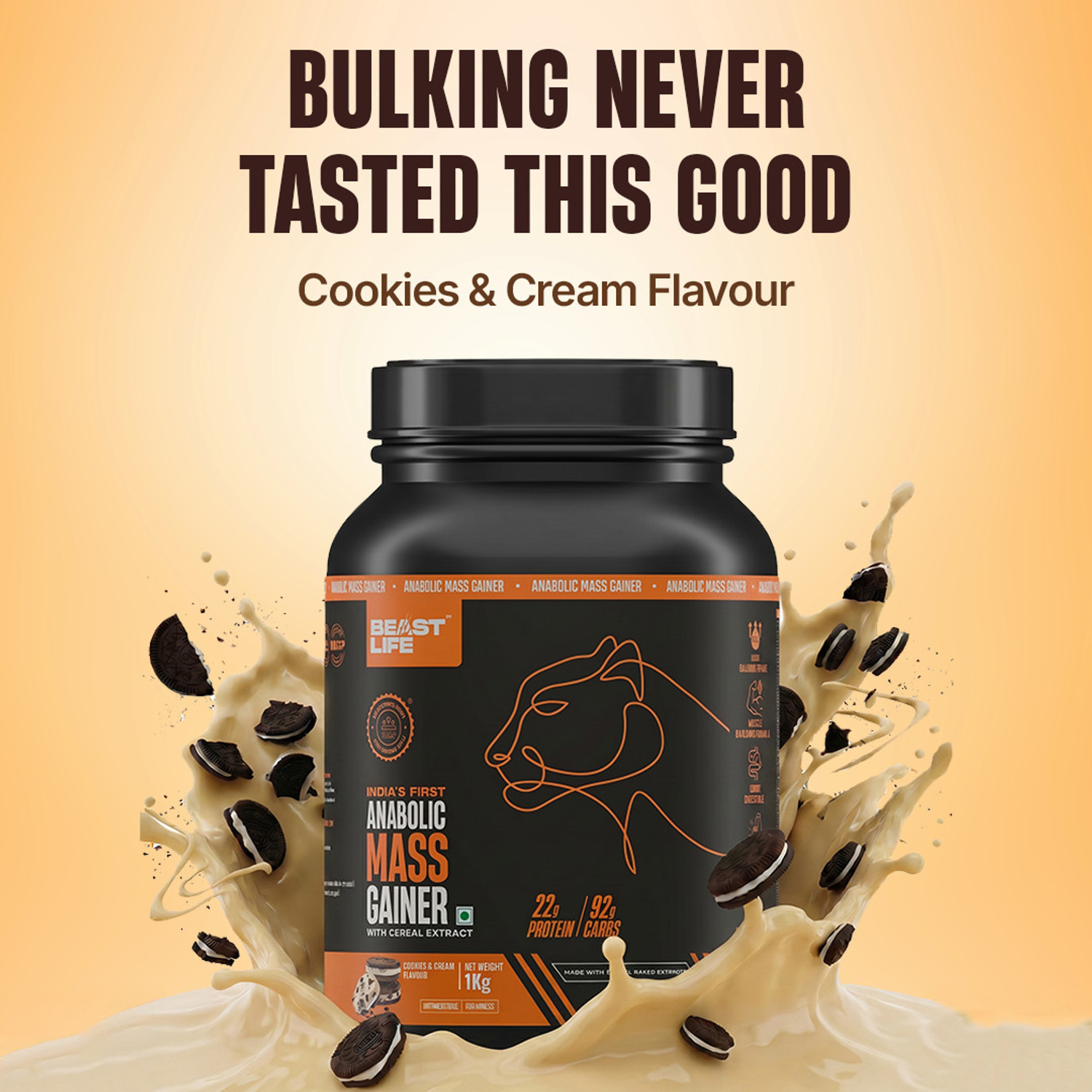 Image of BeastLife High Rich Protein Gainer - No Maltodextrin Weight Gainers /Mass Gainers