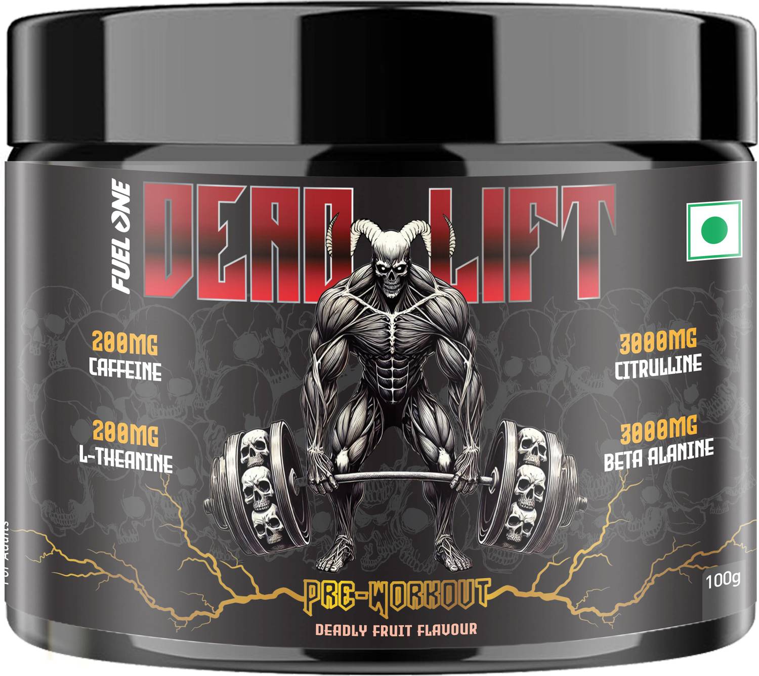THP SUPLE 30000→25000に値下げ中！ FUELONE Dead-Lift Pre Workout | 200mg Caffeine, 200mg L-Theanine