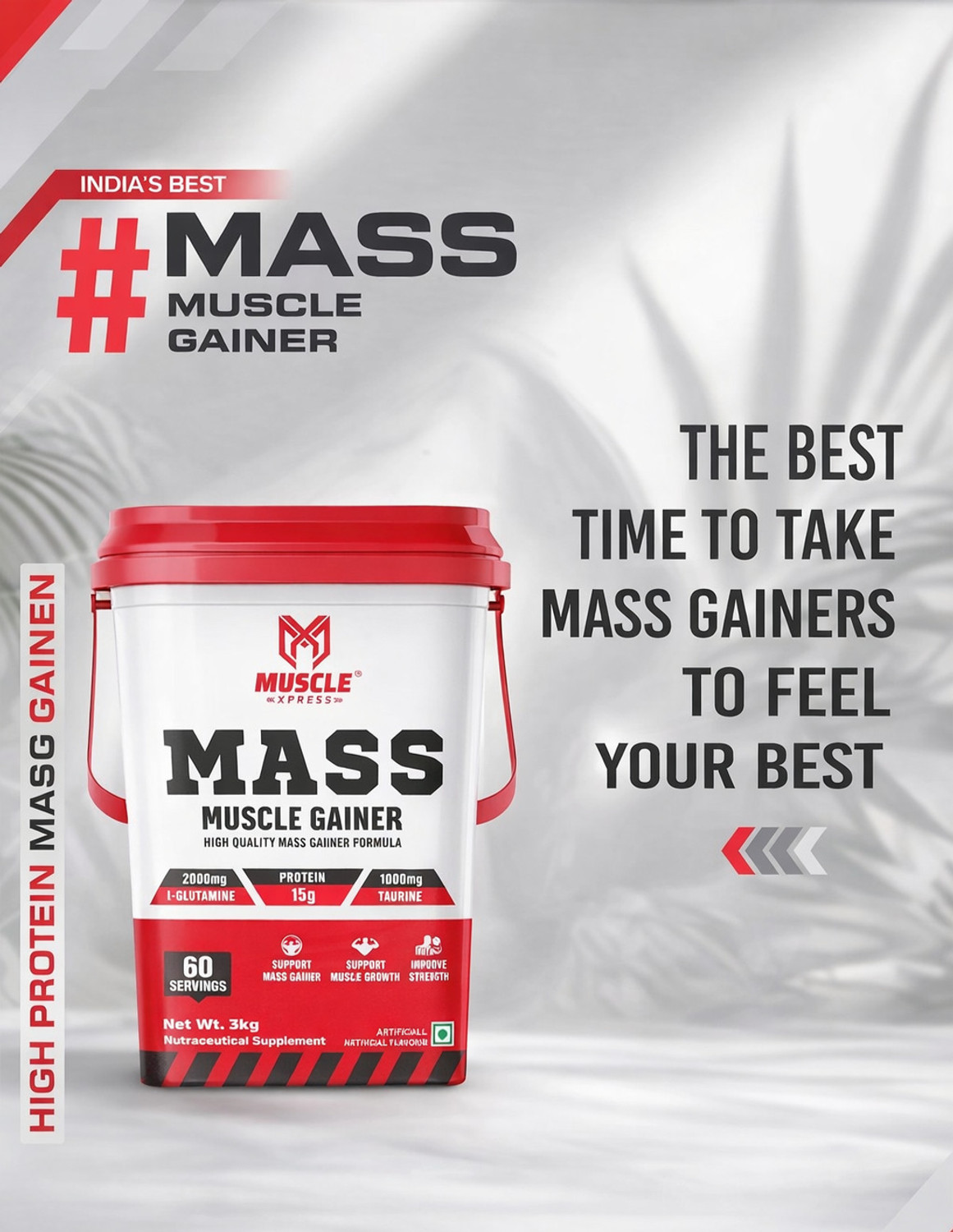 Image of MUSCLE XPRESS MASS MUSCLE GAINER 3KG Weight Gainers /Mass Gainers