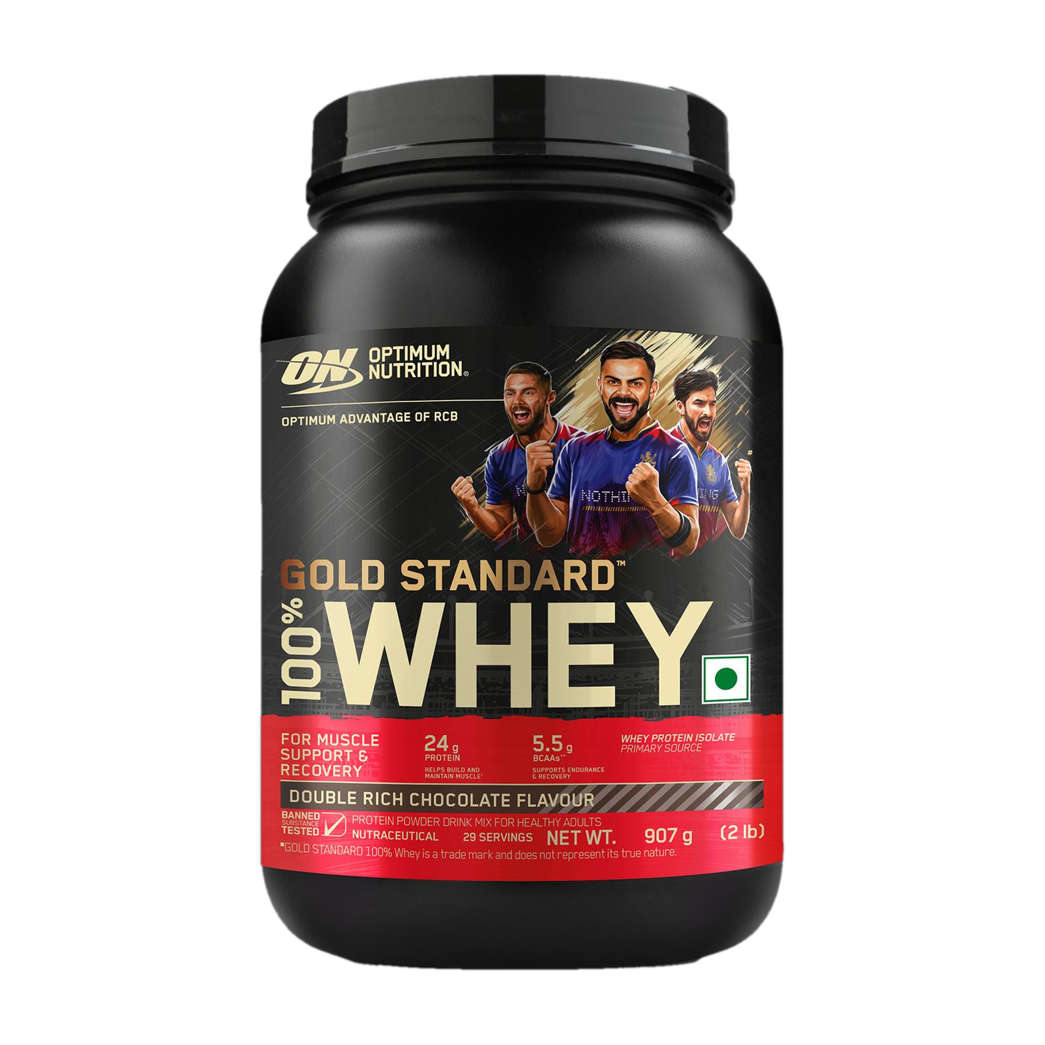 Optimum Nutrition RCB Limited Edition Whey Protein 907 g