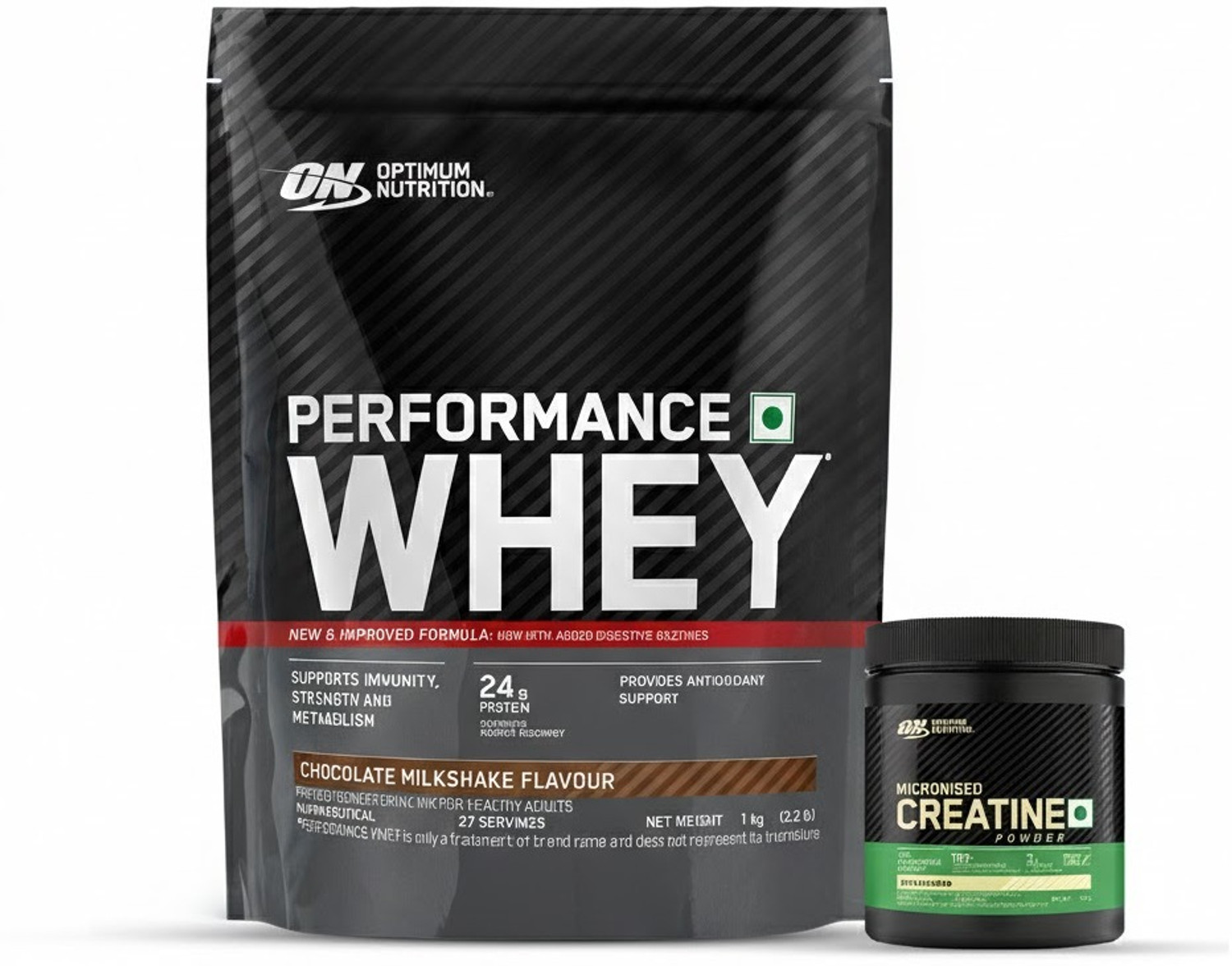 Image of Optimum Nutrition Performance Whey Protein Powder, with Micronised Creatine 125g Whey Protein