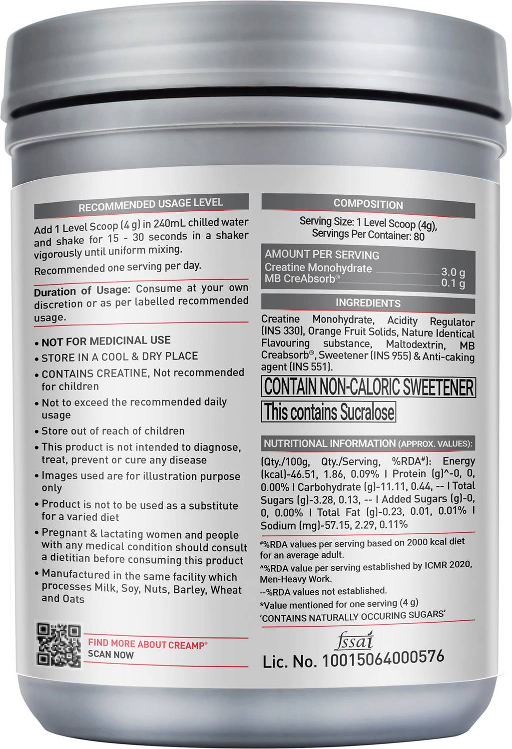 MUSCLEBLAZE Micronised Creatine Monohydrate 200g - Image 5