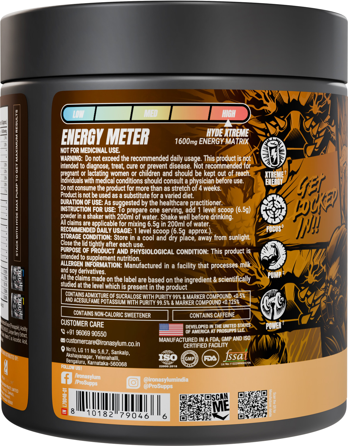 Image of PROSUPPS Hyde Xtreme 30 servings Pre Workout