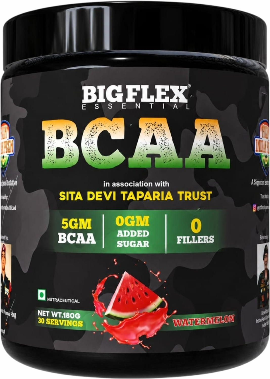 Image of Bigflex Desh Ka BCAA Powder - 5g Pure BCAA per Serving | 30 Servings BCAA
