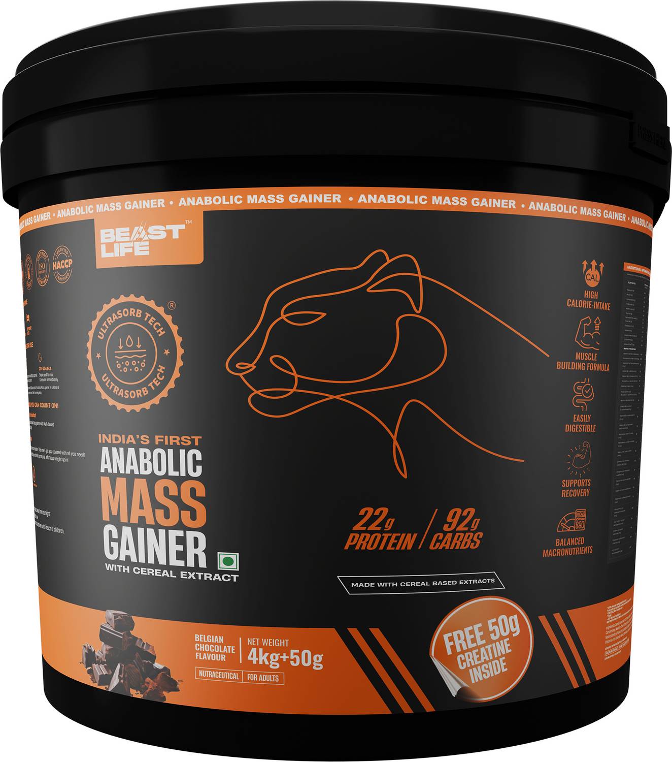 BeastLife High Protein Weight Gainer 50g - Image 1