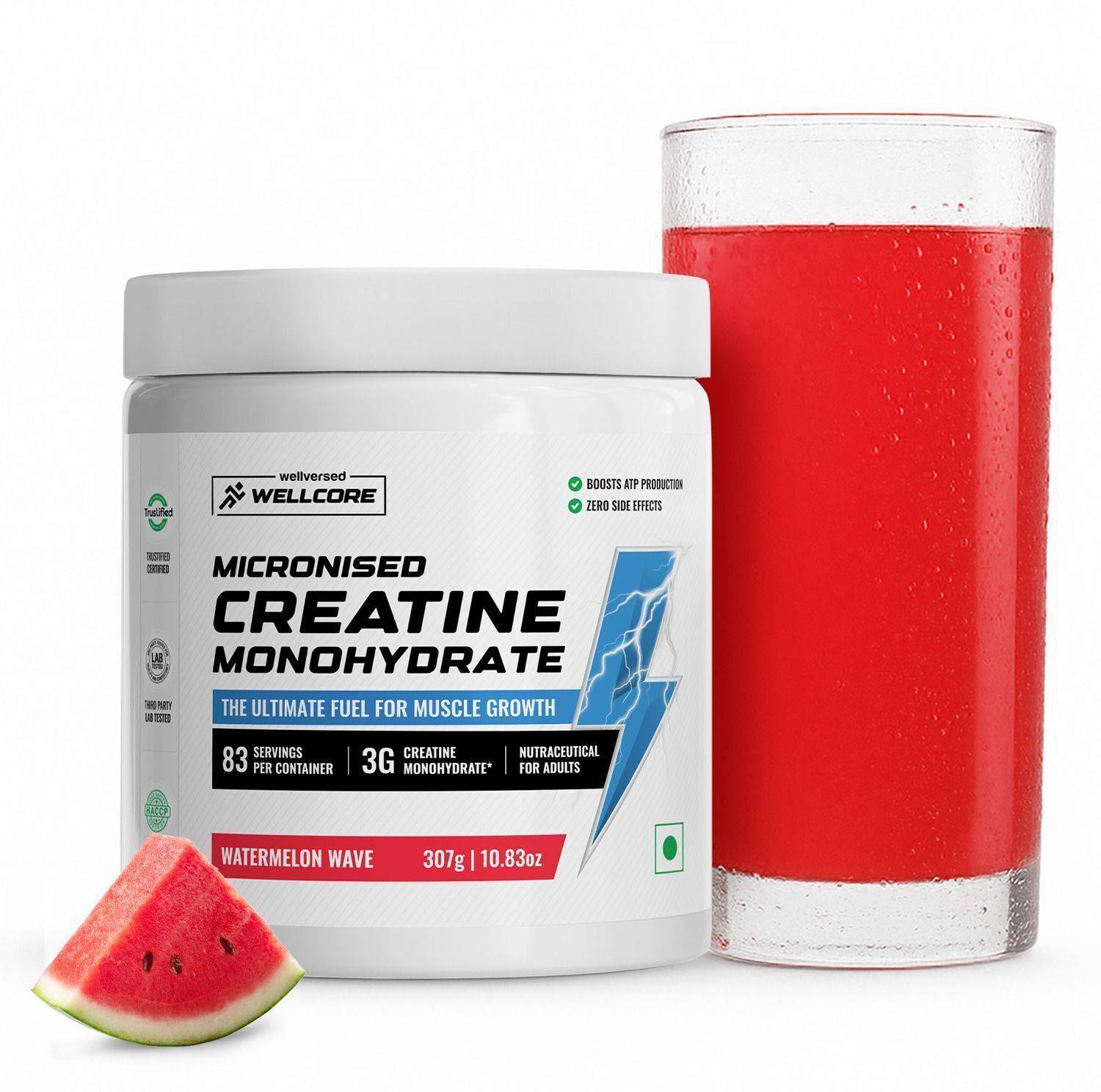 Wellcore Pure Micronised Creatine Monohydrate Lab Tested Enha