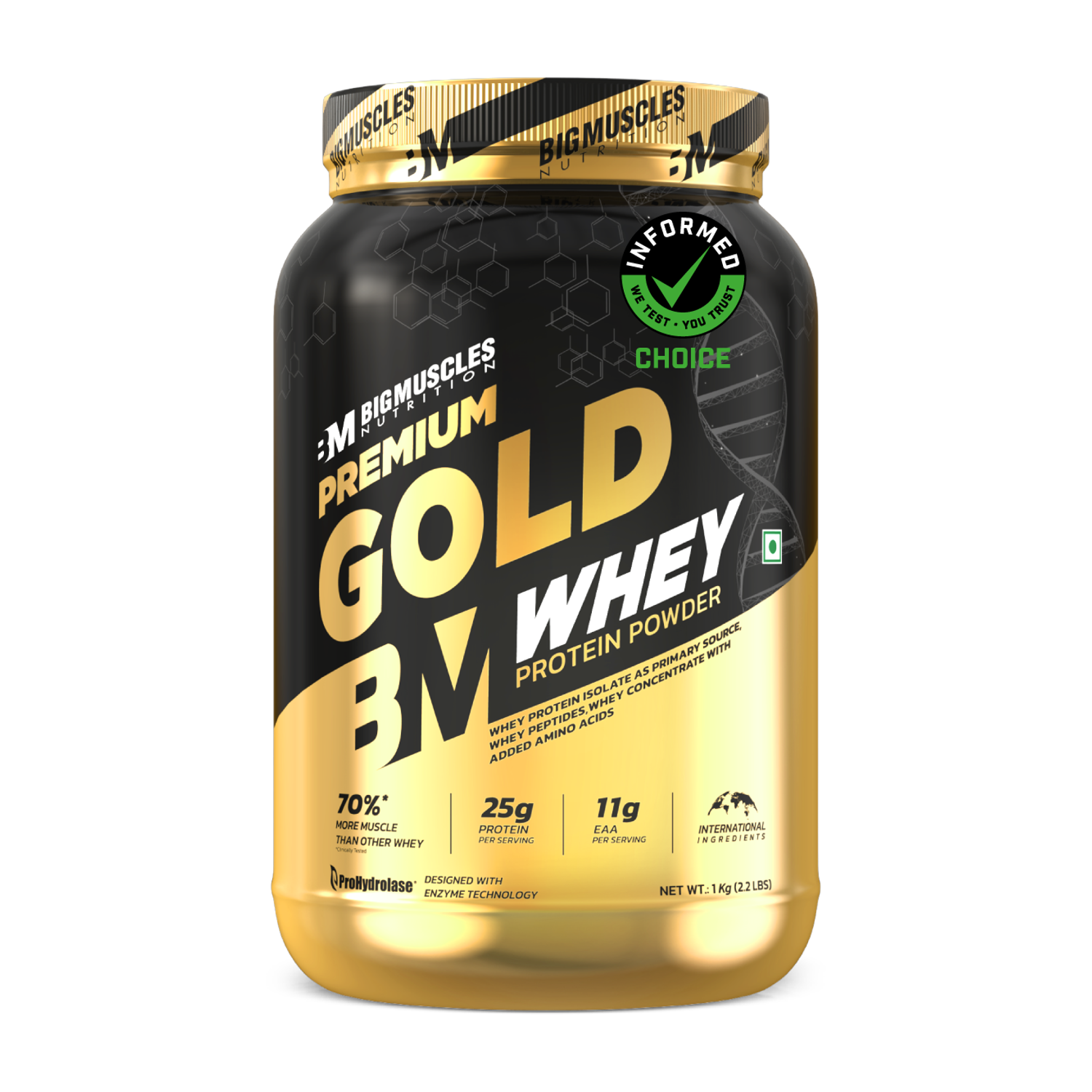 BIGMUSCLES BIGINMUSCLES Premium Gold Whey Protein 1 kg
