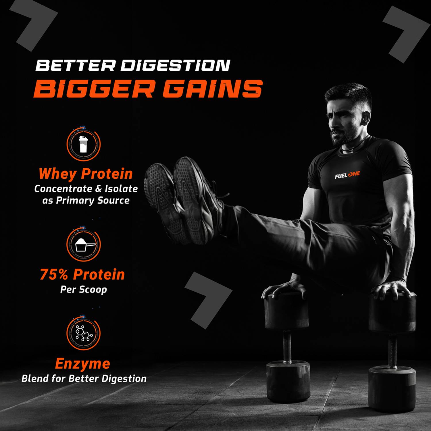 Fuelone Whey Protein Max, 27g Protein, 5.79g BCAAs, 4.26g Glutamic - Image 4