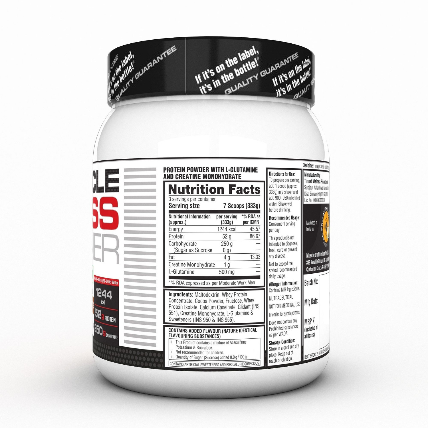 Image of Labrada Muscle Mass Gainer Chocolate | Weight Gainer with Protein |3 Servings Weight Gainers /Mass Gainers
