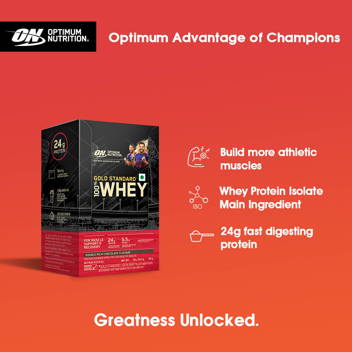 Optimum Nutrition RCB Limited Edition Whey Protein 152g - Image 4