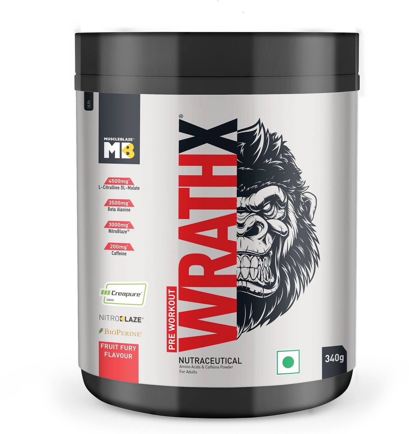 MUSCLEBLAZE Pre Workout WrathX