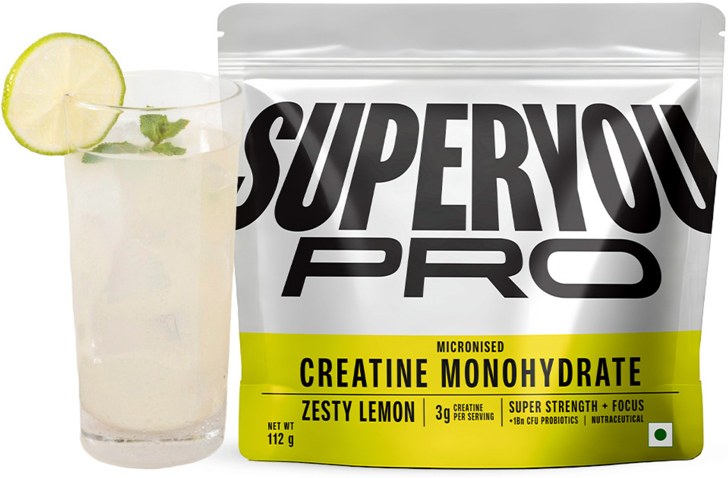 Image of SUPERYOU Pro Creatine Monohydrate|33 Servings| Boosts Muscle Strength & Brain Focus Creatine