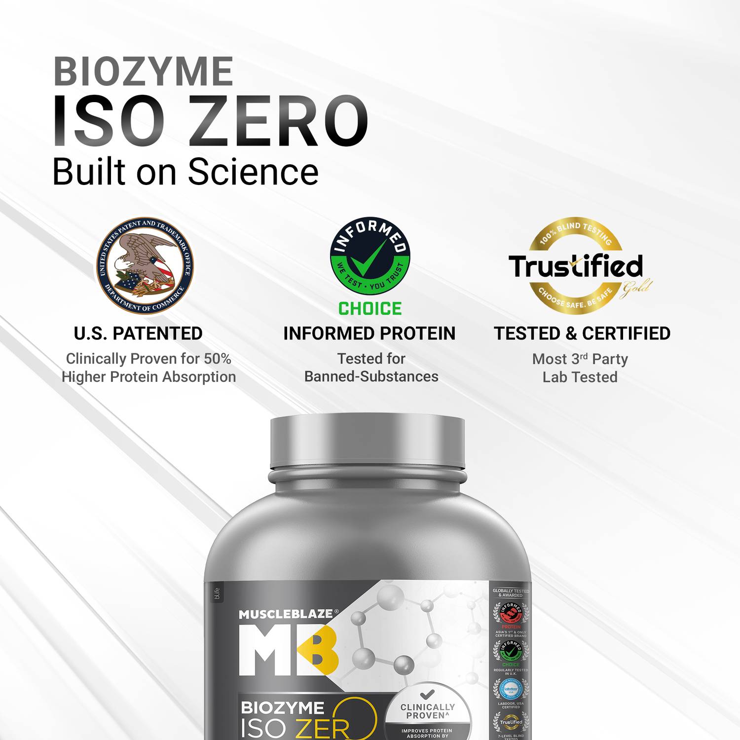 MUSCLEBLAZE Biozyme Iso-Zero 27g Whey Protein - Image 4