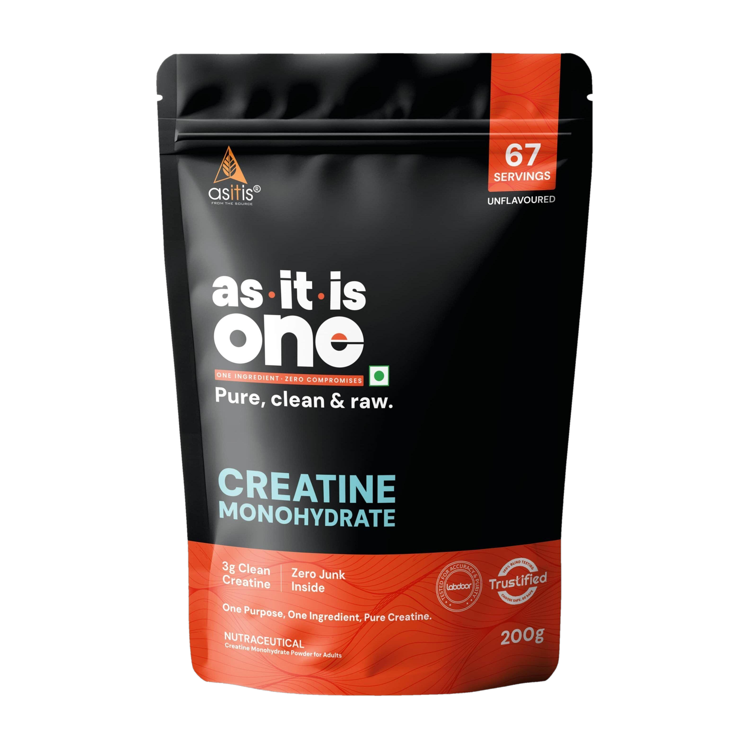 AS-IT-IS Nutrition One Monohydrate Creatine 200 g - Image 1