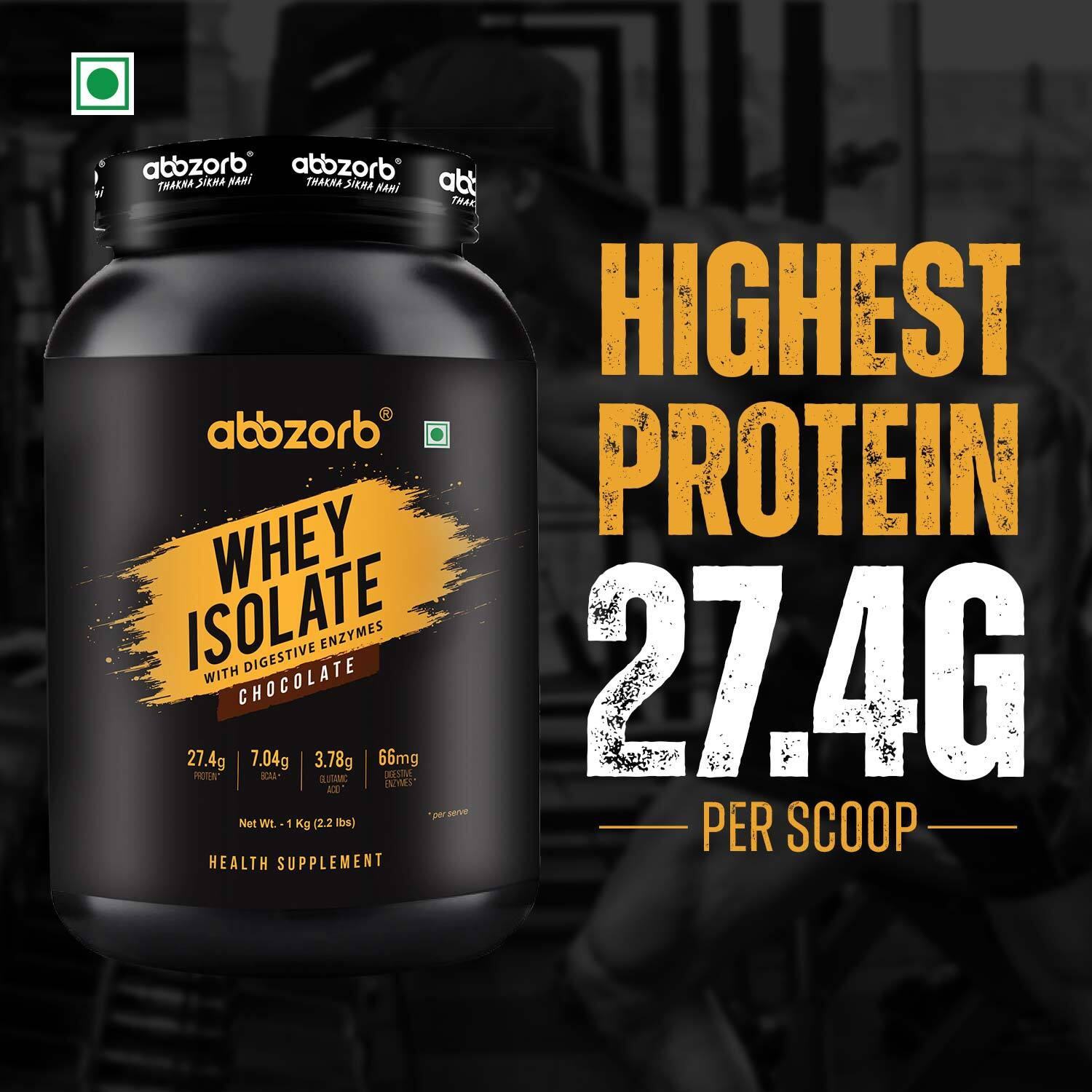 Image of Abbzorb Whey Isolate Chocolate Whey Protein