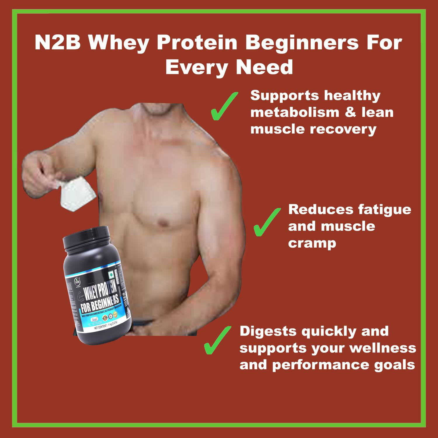 N2B N2BWPB2000 Whey Protein 2kg - Image 5
