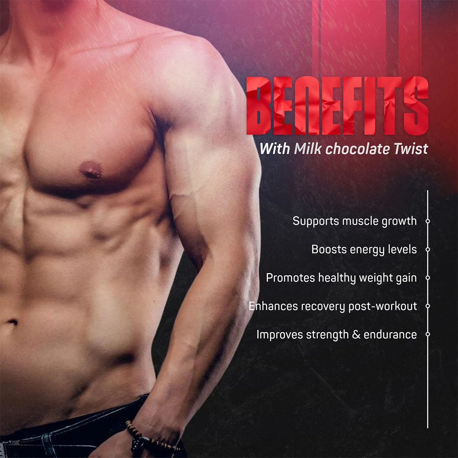 Image of MEGAGROW Whey Protein Mass Gainer- Milk Chocolate Flavour | 22.81g Protein, High Calories Whey Protein
