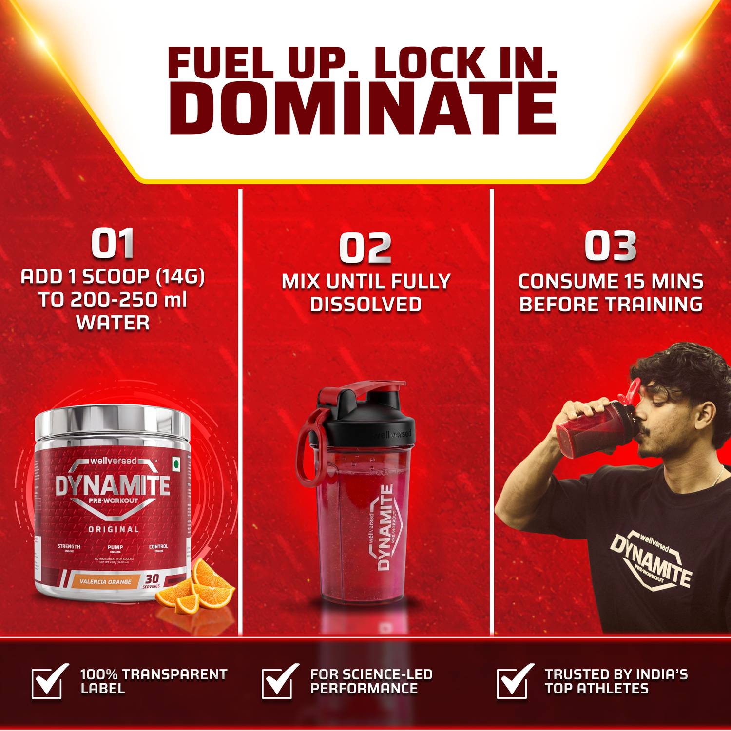 Wellversed Dynamite Pre-Workout for Men (30 servings) - Image 4