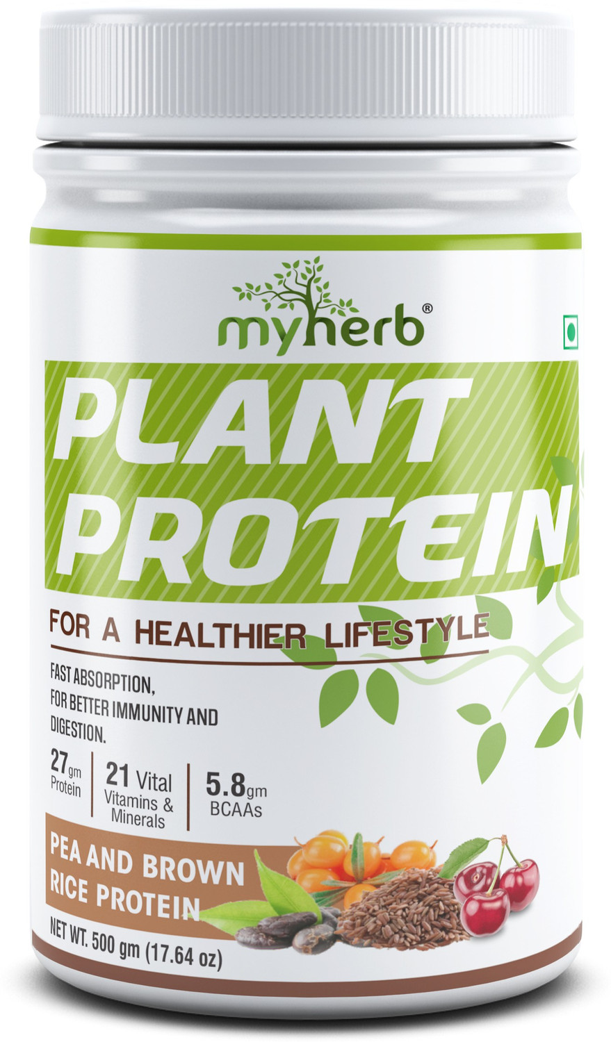 Image of MYHERB Plant Protein Powder (Pea And Brown Rice Protein Powder) Vegan Protein Powder Plant-Based Protein
