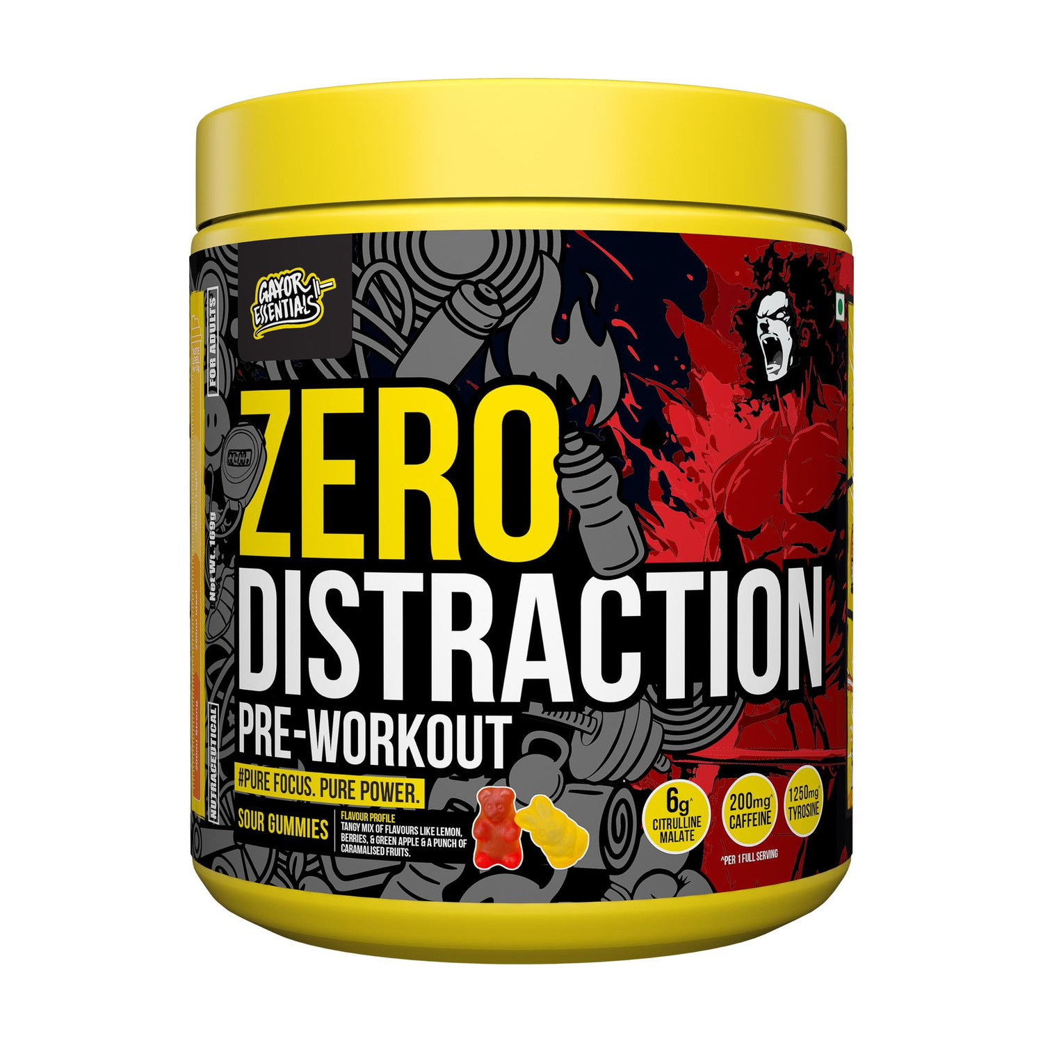 Image of gayor essentials Zero Distraction Pre-Workout for Energy, Strength, Focus & Insane Performance Pre Workout