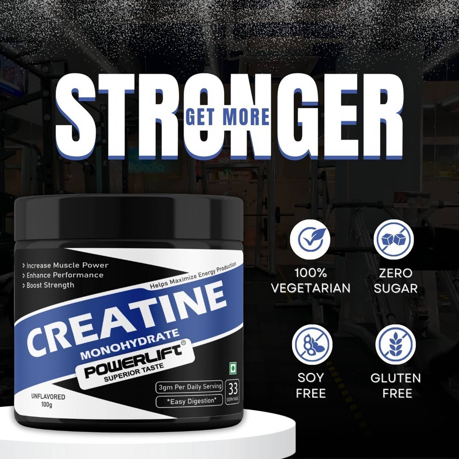 POWERLIFT Creatine Monohydrate 33 Servings - Image 3
