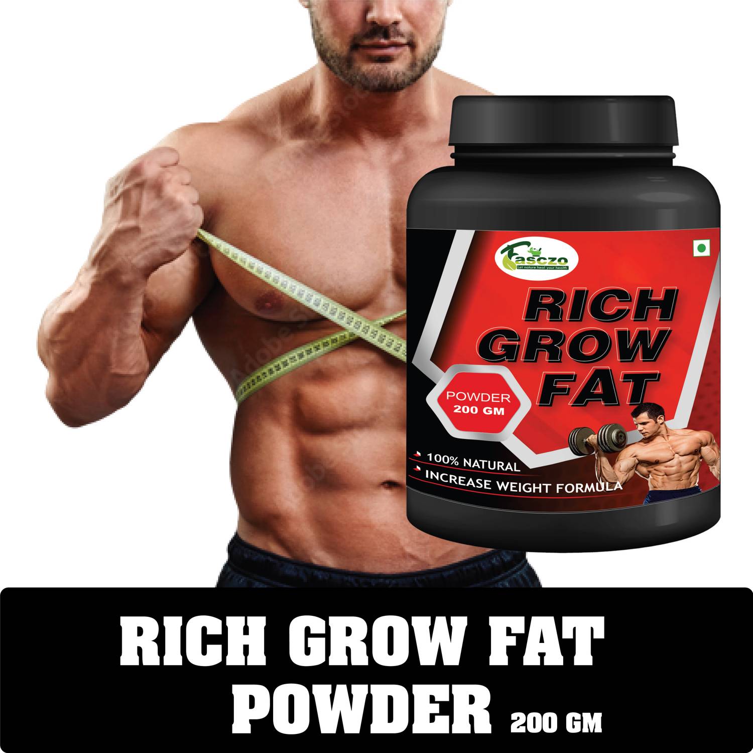 Fasczo Rich Grow Weight Gain Powder - Image 1