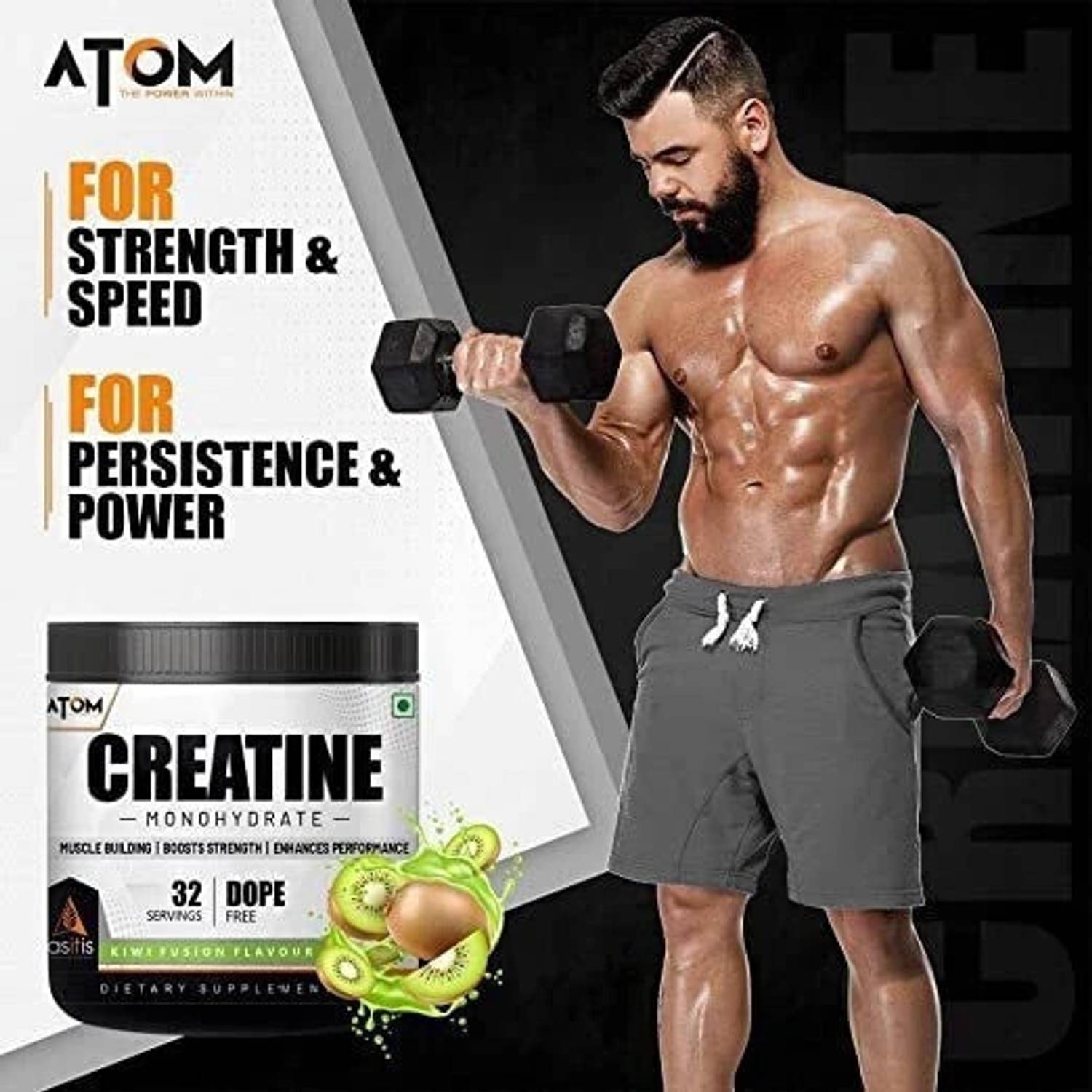 AS-IT-IS ATOM Monohydrate Creatine 100g - Image 5