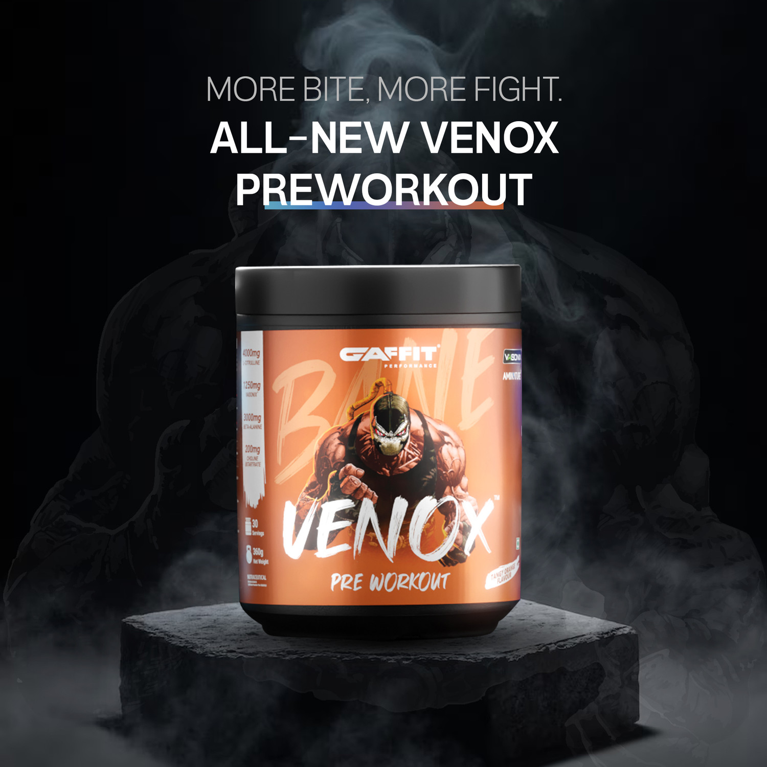 Image of GAFFIT Venox Pre Workout Powder | With Aminature L-Citrulline & Vasonix Pre Workout