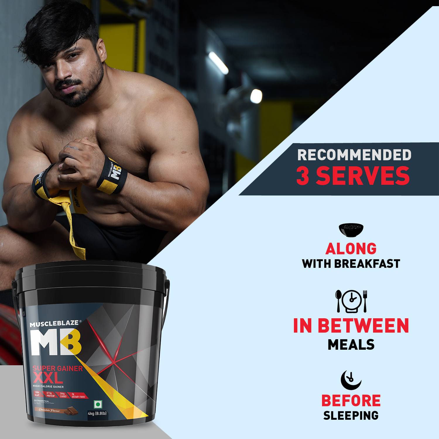 MUSCLEBLAZE Super Gainer XXL 3kg - Image 4