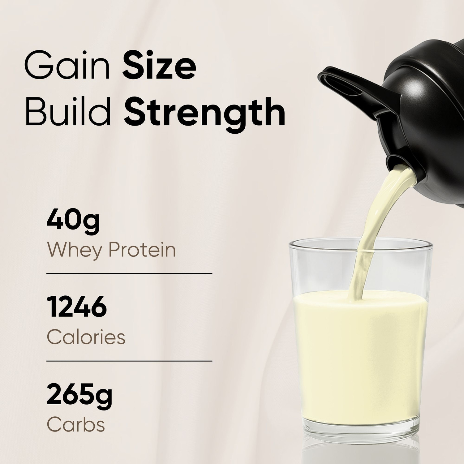 Image of Labrada Super Mass Gainer | Weight Gainer with Protein | Weight Gainers /Mass Gainers (1 kg, Malai kulfi)