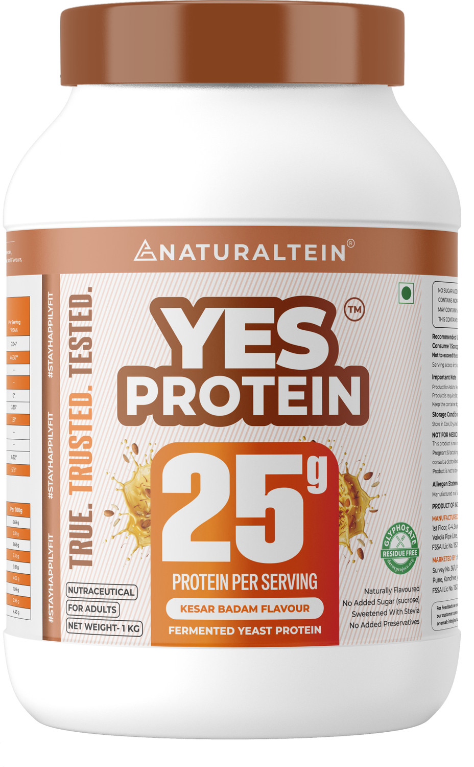 Image of NATURALTEIN Fermented Yeast Protein Powder | 25g Protein Per Scoop | Vegan Plant Protein Plant-Based Protein
