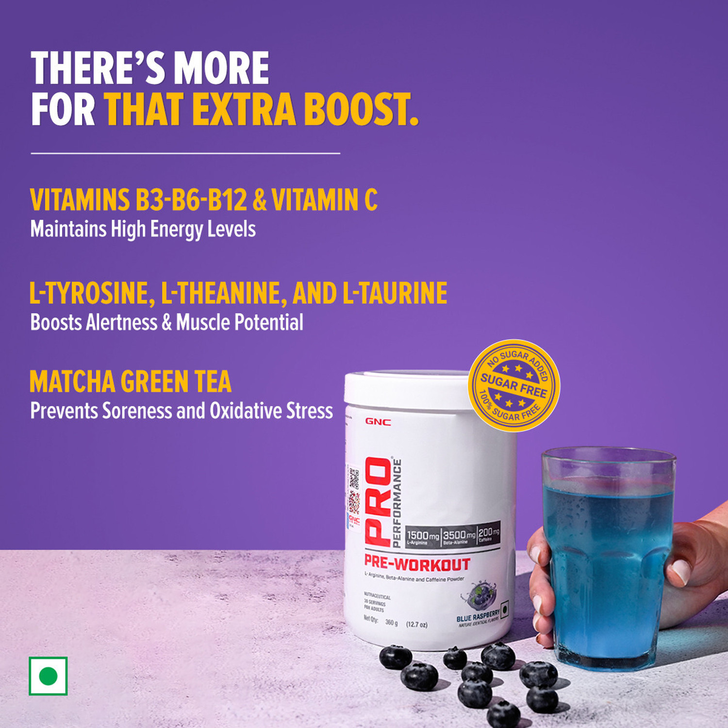 Image of GNC Pro Performance Pre Workout (360 g, Blue Raspberry)