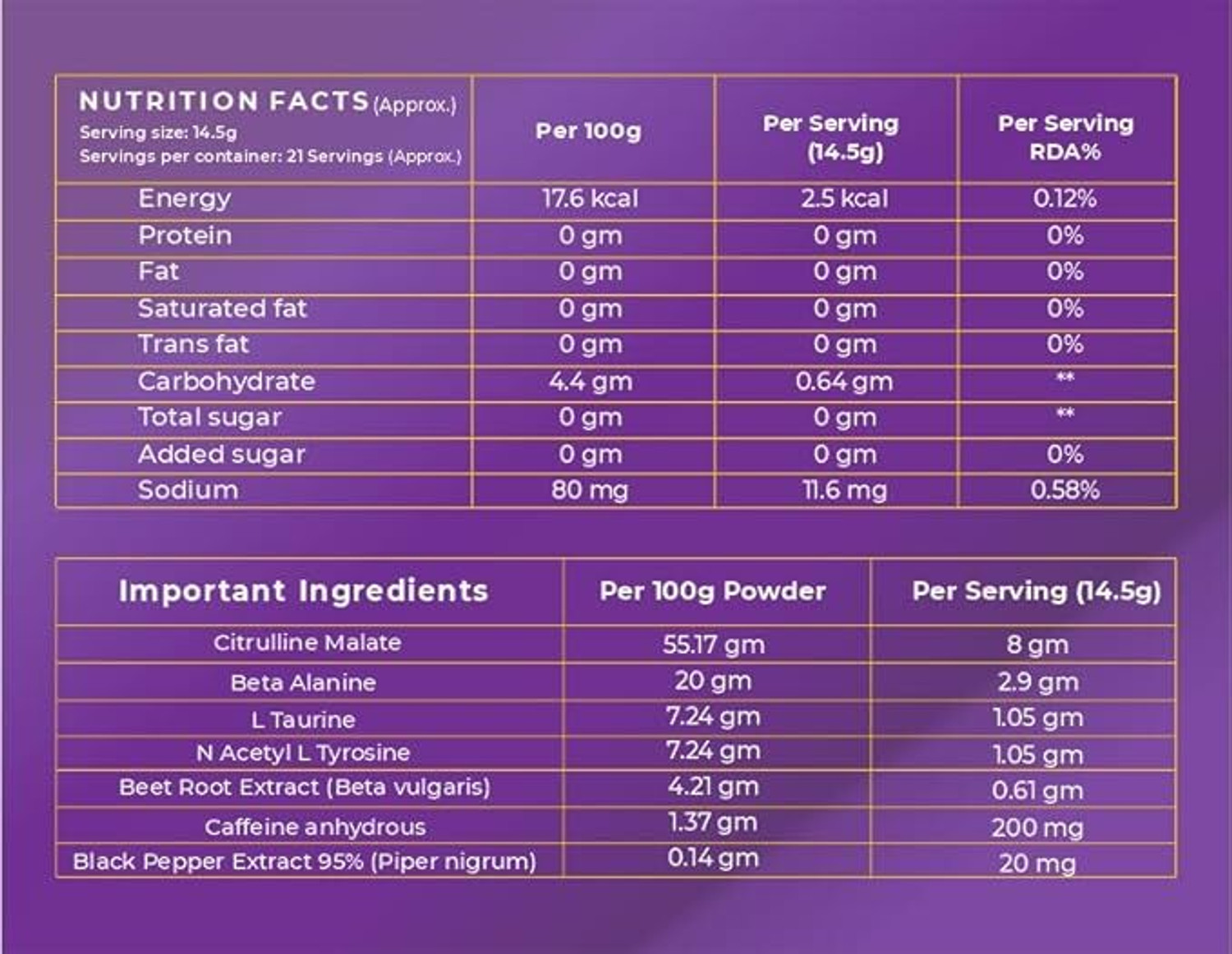 Image of NATURALTEIN PURE-07 Natural and Vegan Pre-Workout Supplement Pack Pre Workout