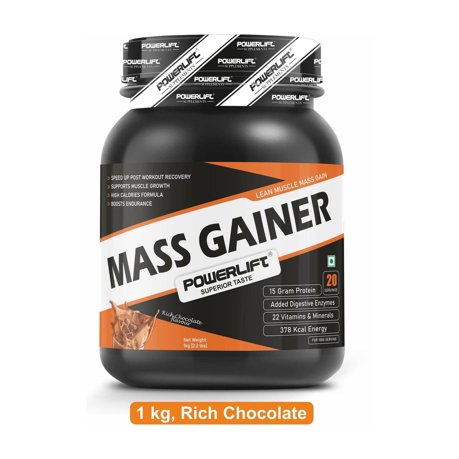 POWERLIFT For Lean Muscle Gain Protein Powder, with Multivitamins Weight Gainers/Mass Gainers