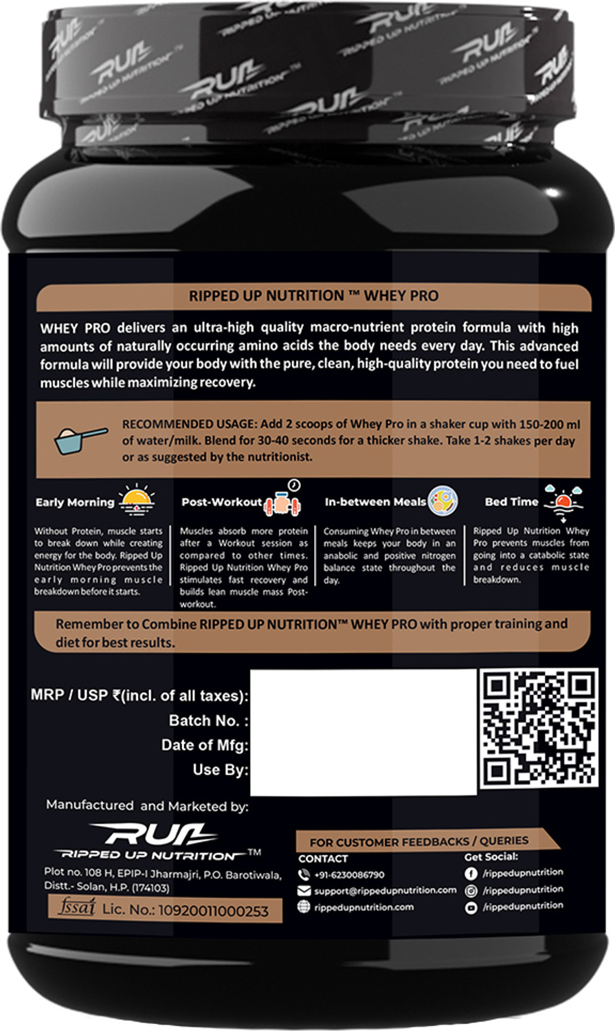 Image of Ripped Up Nutrition Whey Pro(TRUSTIFIED)-24GM Protein-Low Carbs ,Digestive Enzimes Whey Protein
