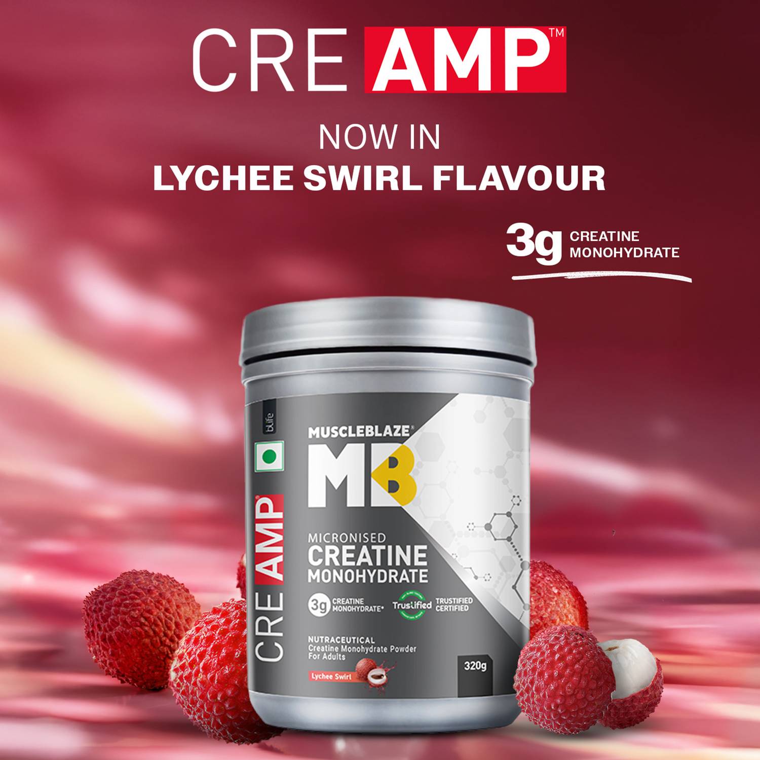 MUSCLEBLAZE Micronised Creatine Monohydrate 200g - Image 2