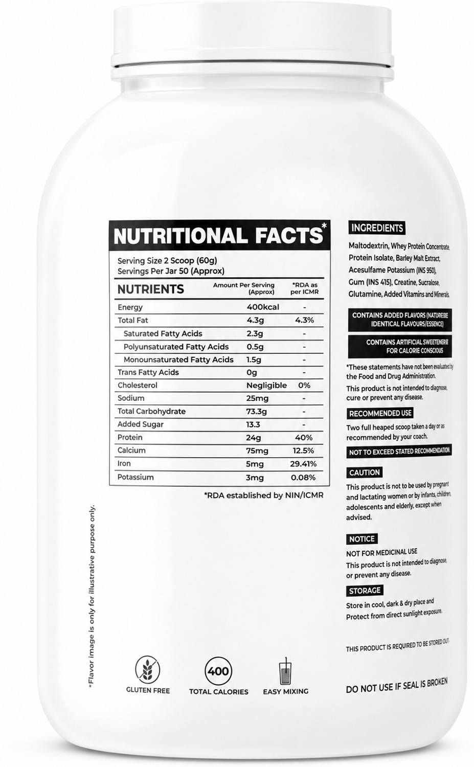 RUSSIAN NUTRITION Freak Gain Advanced Weight Gainer Chocolate 2KG - Image 2