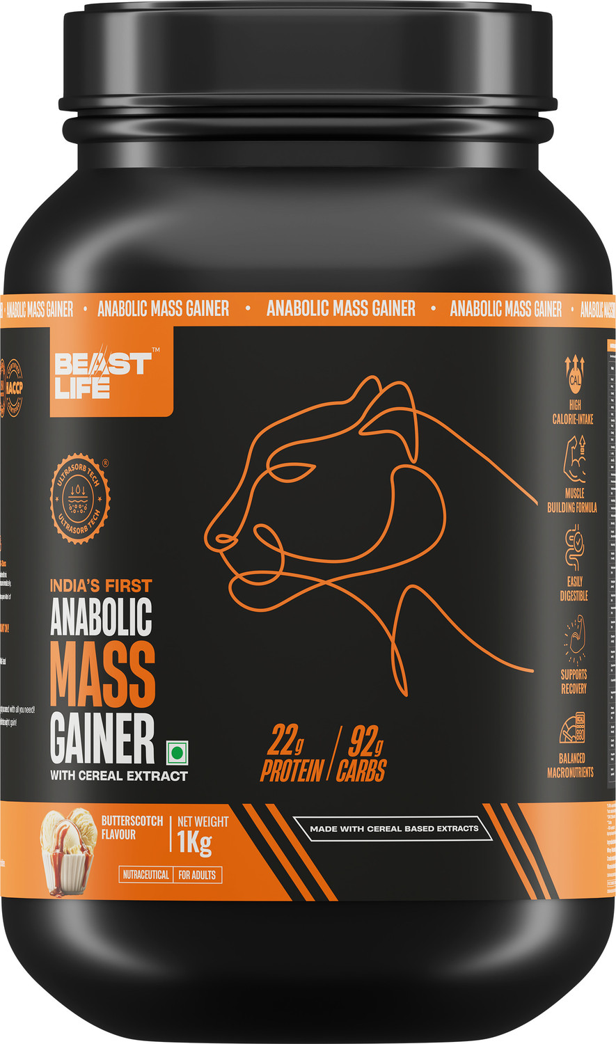 Image of BeastLife High Rich Protein Gainer - No Maltodextrin Weight Gainers /Mass Gainers