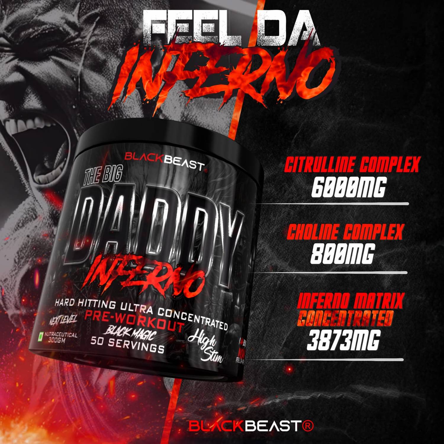 Black Beast The Big Daddy Inferno Preworkout 50 servings - Image 5