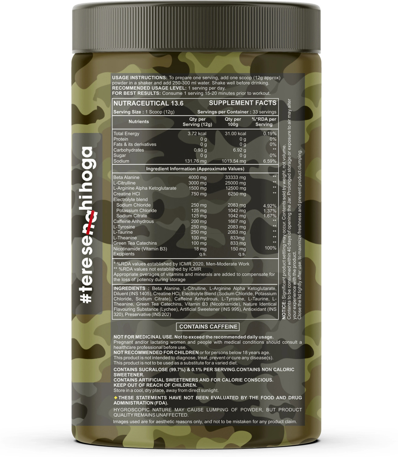 Image of Bigflex Nuke Pre Workout - Litchi Flavour (400 Gm) - L - Citrulline - Creatine HCL Creatine