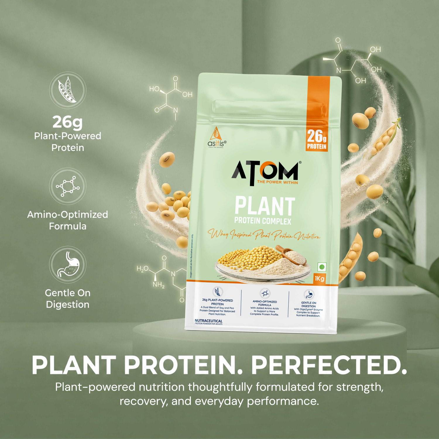 AS-IT-IS Nutrition ATOM Plant Protein 500g - Image 3