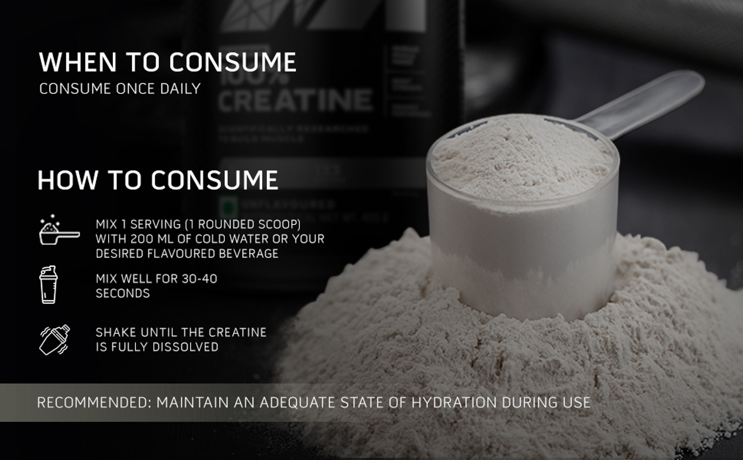 Image of Muscletech Platinum Creatine Monohydrate Micronized Powder | 3 g Creatine per Serving Creatine