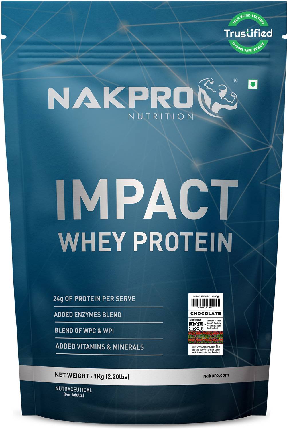Nakpro Impact Isolate Whey Protein 1 kg - Image 1