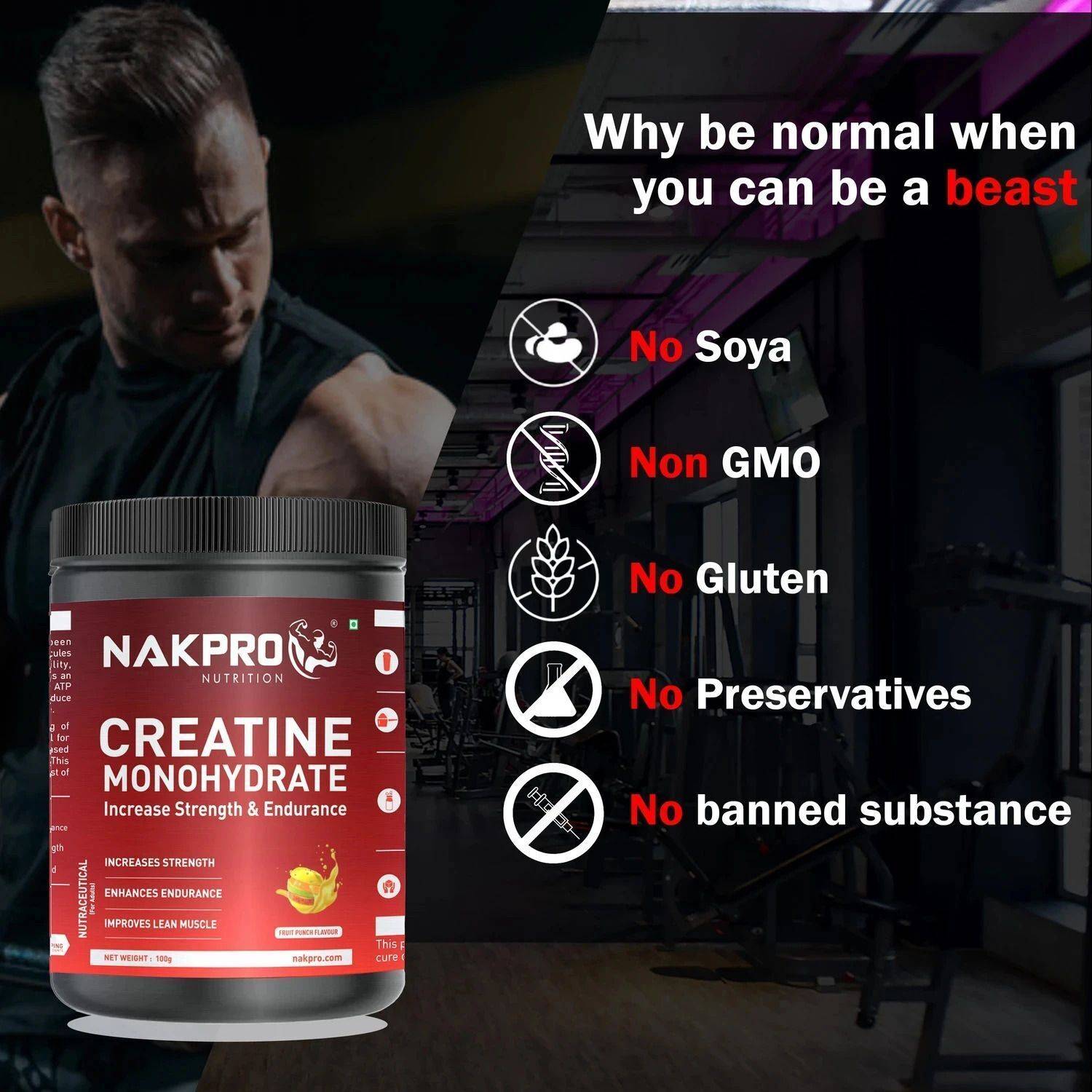 Nakpro Micronized Creatine Monohydrate 100g - Image 4