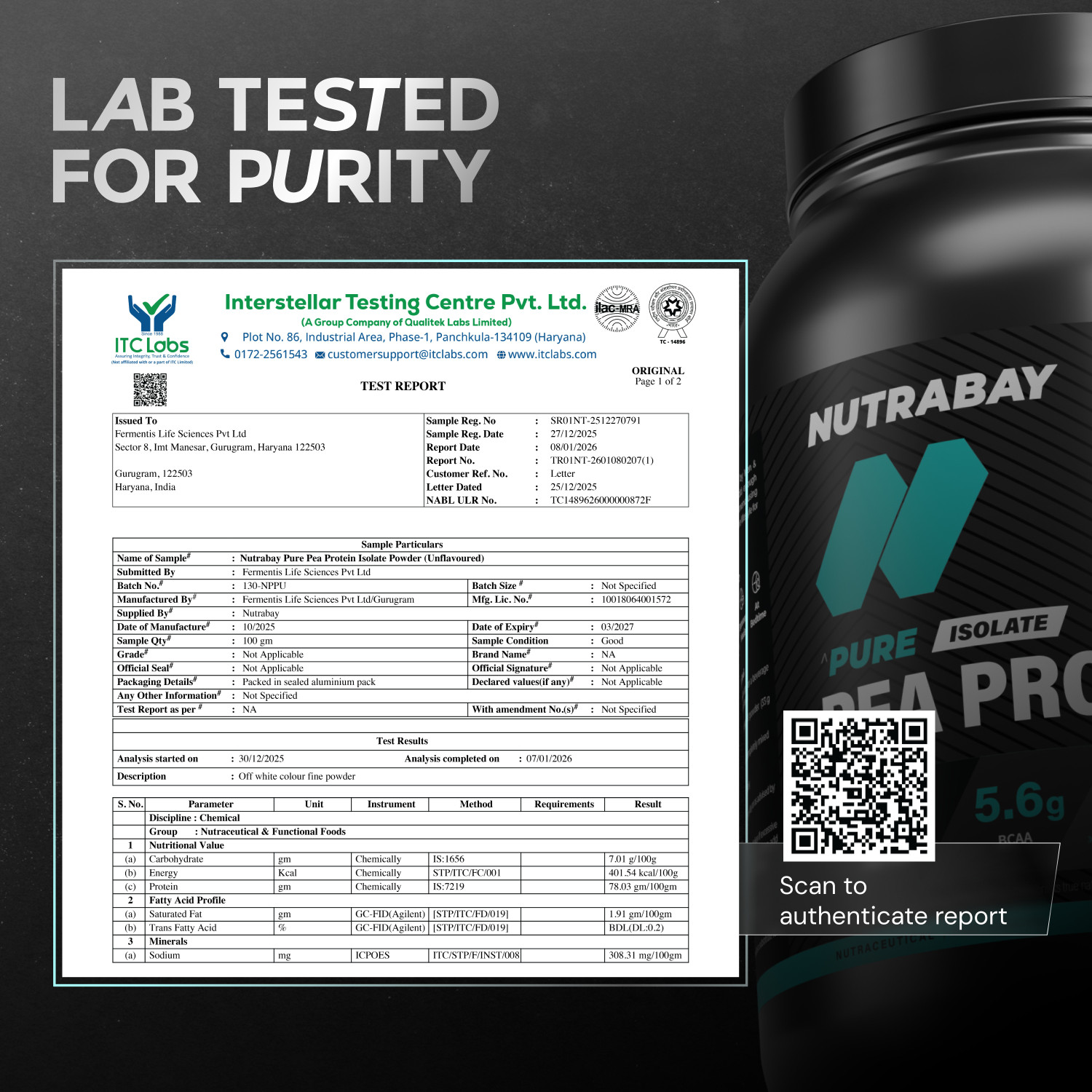 Image of Nutrabay Pure 100% Pea Isolate Plant-Based Protein
