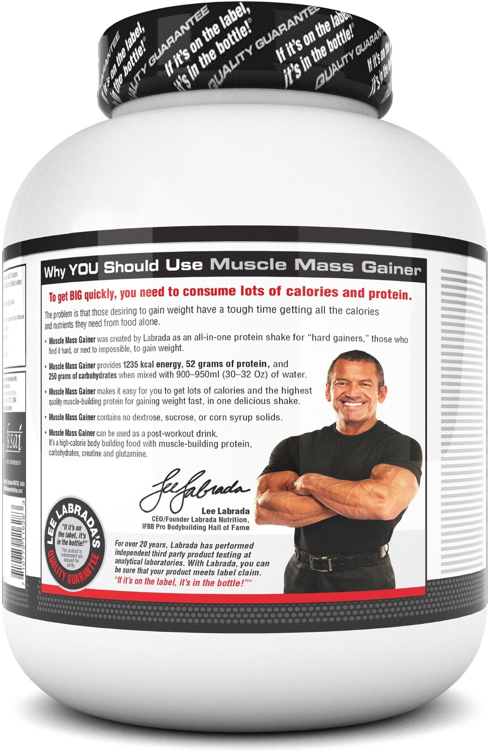 Image of Labrada Muscle Mass Gainer Vanilla | Weight Gainer with Protein | 3 Servings Weight Gainers /Mass Gainers