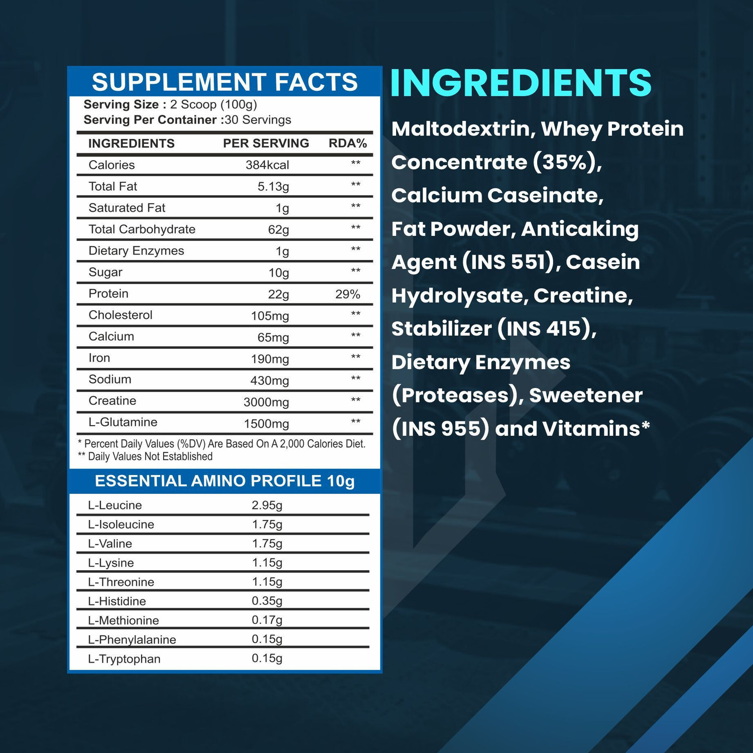 Image of QUENCHLABZ Mass Gainer | High-Calorie Protein Supplement for Weight Gain| Weight Gainers /Mass Gainers