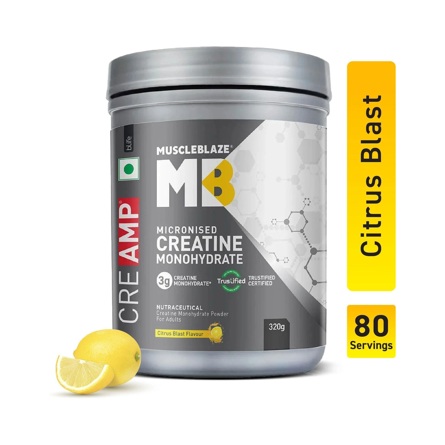 MUSCLEBLAZE Micronised Monohydrate Creatine 320 g - Image 1