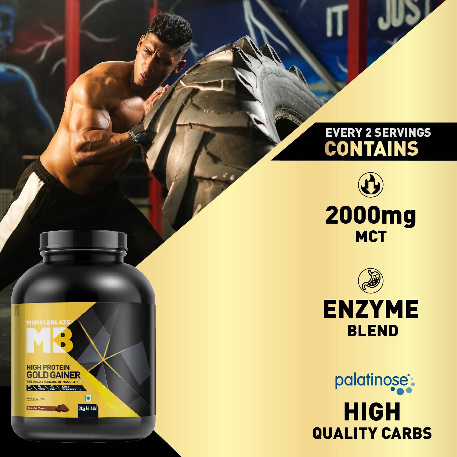 MUSCLEBLAZE High Protein Gold Gainer 4.99 kg - Image 4